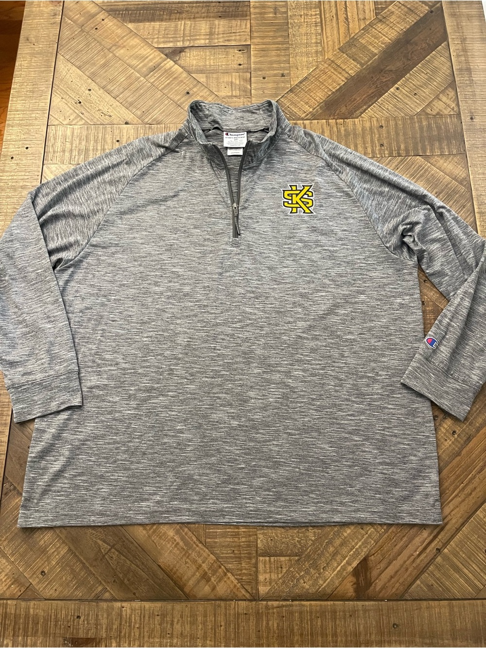 Champion Kennesaw State Owls Men's Quarter-Zip Pullover - Heather Gray